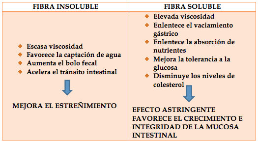 Fibra solubre e insolubre